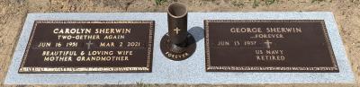 military veteran and spouse companion bronze headstone
